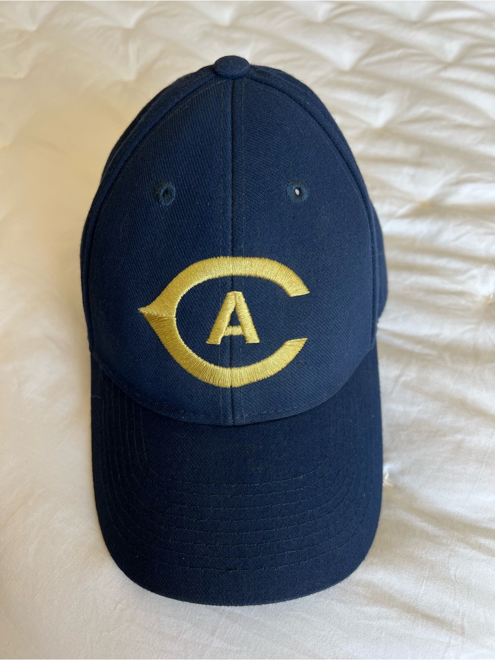 UC Davis Navy Cap with Gold 'C' and Center 'A' Embroidery